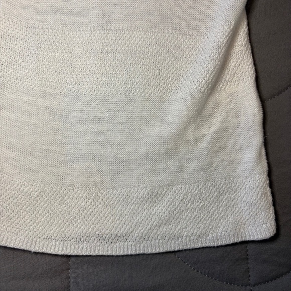 Cynthia Rowley Linen Open Front Cardigan Sweater White - Picture 7 of 8